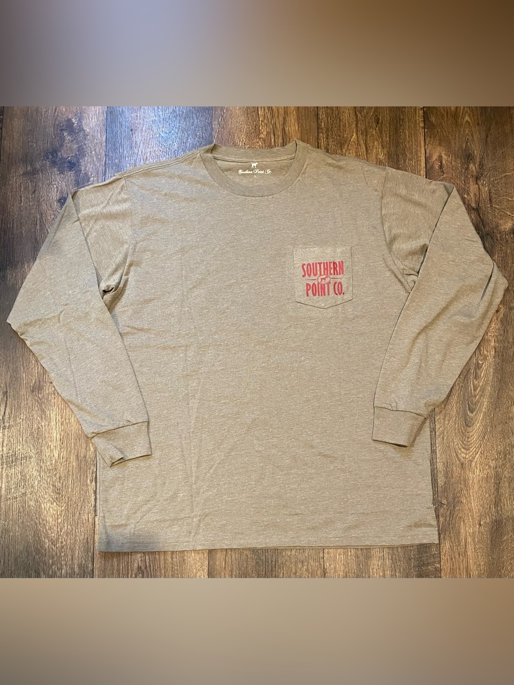 Brand New Southern Point Co Men's Long Sleeve Pocket Tee Size Large